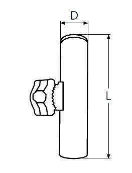 Porte-canne orientable fermé - Fix.balcon I/N
