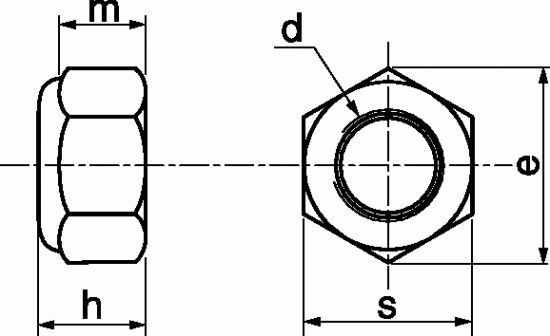 Contre-écrou hexagonal inox 3/4 RIR0041