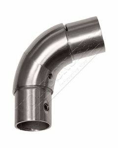 Raccord de main-courante coudé pivotant inox