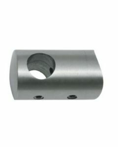 Support de lisse sur tube fixe traversant inox