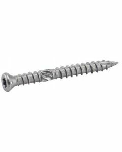 Vis à bois double filet tête réduite fraisée Torx inox