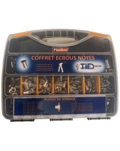 Coffret d'écrous noyés Alu et Inox