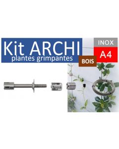 Kit ARCHI bois câble inox pour plantes grimpantes